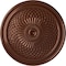 Ekena Millwork Trinity Ceiling Medallion (Fits Canopies up to 3"), Hand-Painted Copper Penny, 22"OD x 1 3/4"P CM22TNCPS - alternate 1